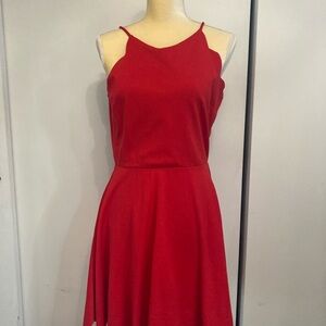 Necessary Objects red dress. EUC size large wedding casual summer